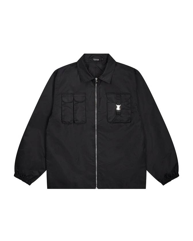 Trapstar London Nylon Twill Coach Jacket Černé | TS-65461