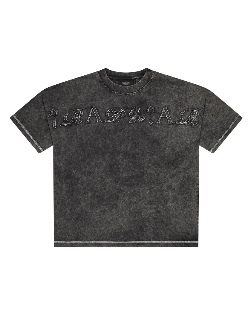 Trapstar London Patchwork Script T-Shirt Šedé | TS-65252