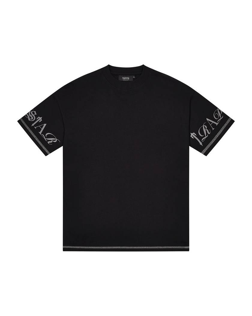Trapstar London Script 2.0 Tee Černé | TS-65290