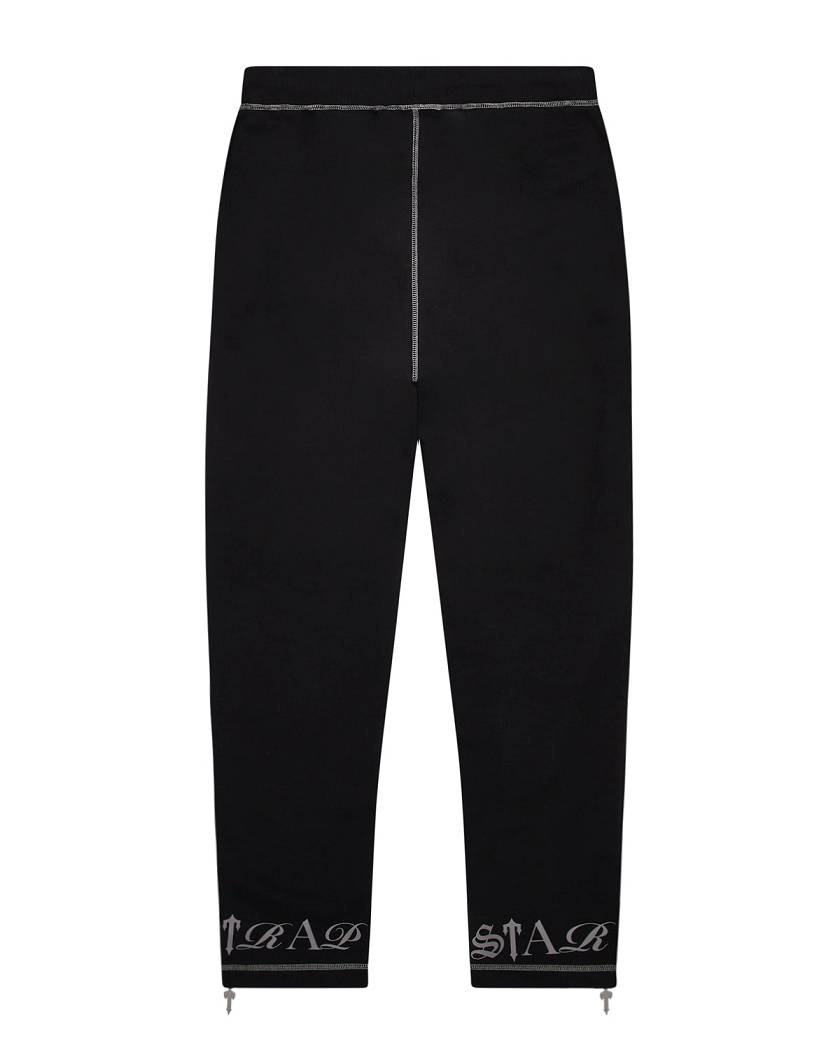 Trapstar London Script Bottoms Černé | TS-65334