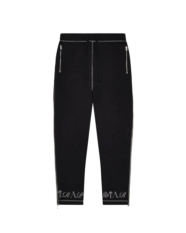 Trapstar London Script Bottoms Černé | TS-65334