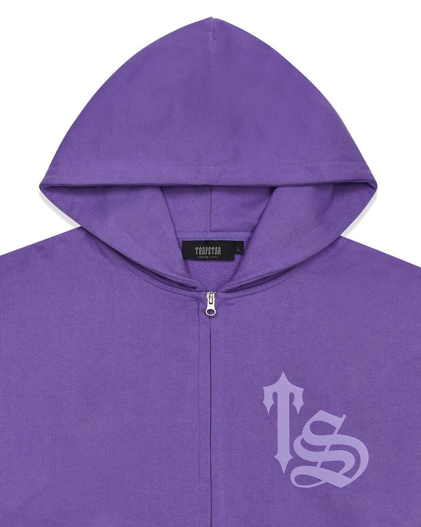 Trapstar London Script Hoodie Fialové | TS-65345