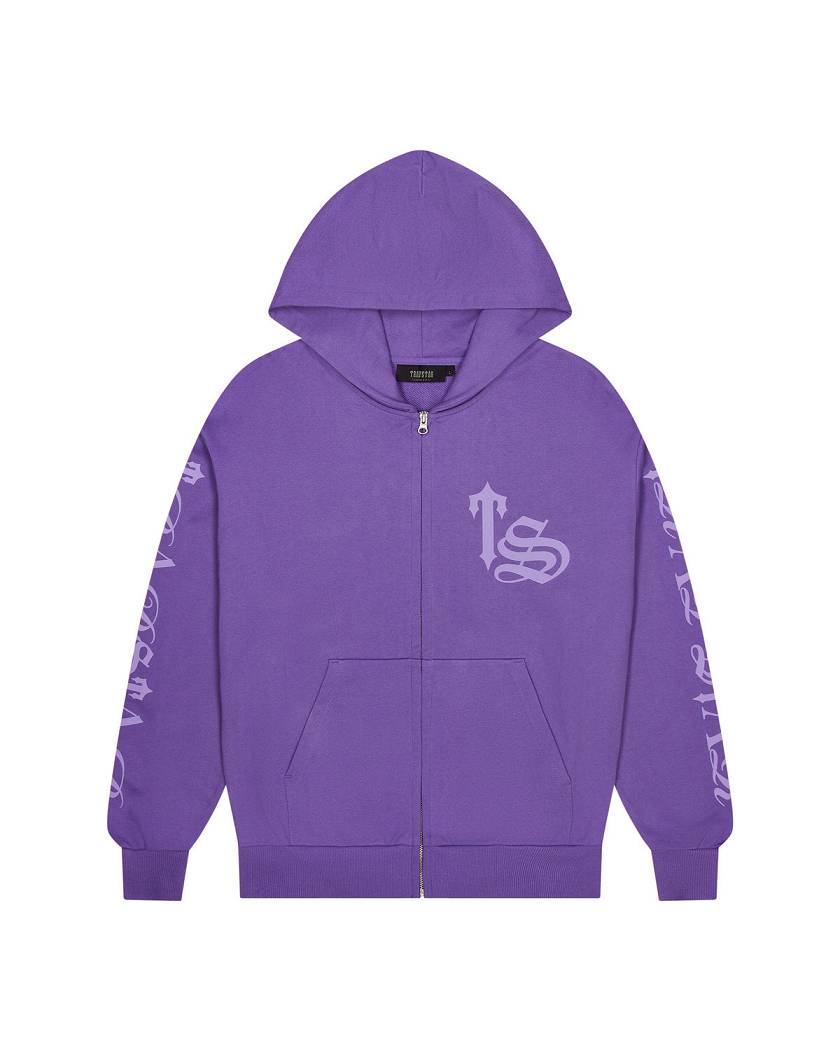 Trapstar London Script Hoodie Fialové | TS-65345