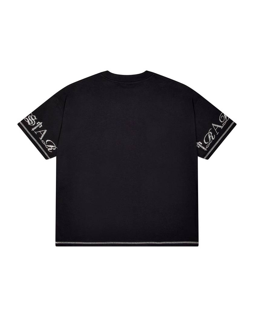 Trapstar London Script Tee 2.0 Černé | TS-65247