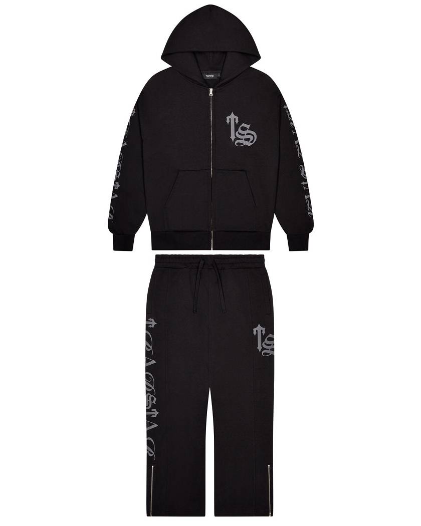 Trapstar London Script Tracksuit Černé | TS-65378