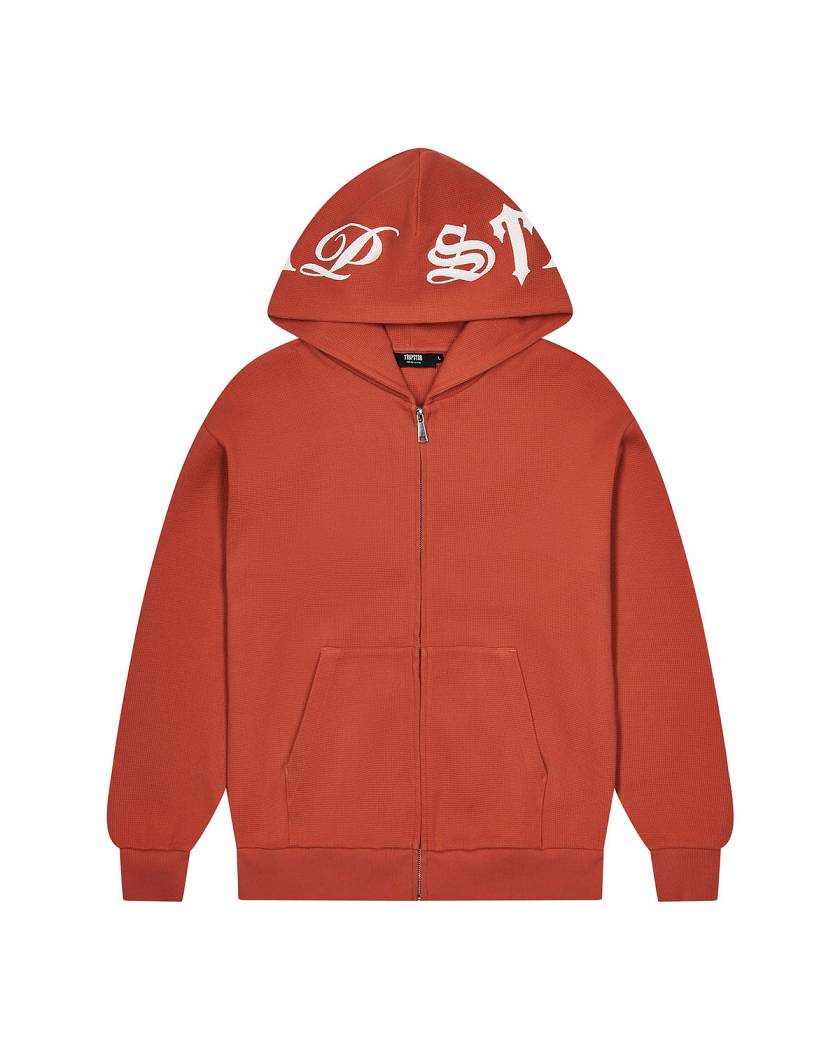 Trapstar London Script Waffle Hoodie Oranžové | TS-65344