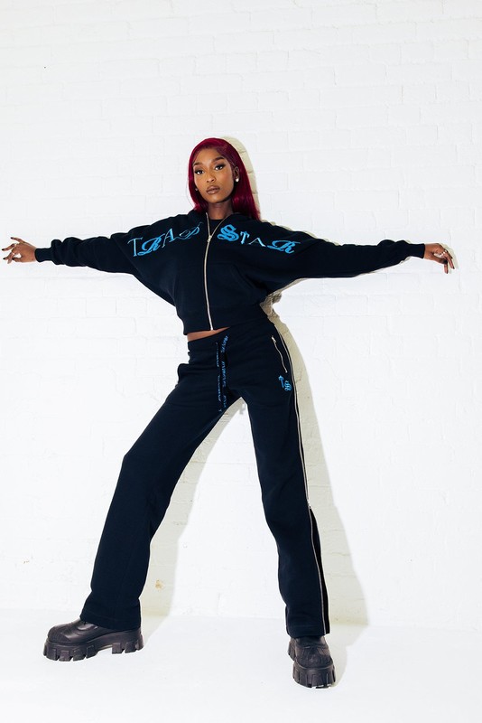Trapstar London Script Zip Leg Černé Tyrkysové | TS-64779