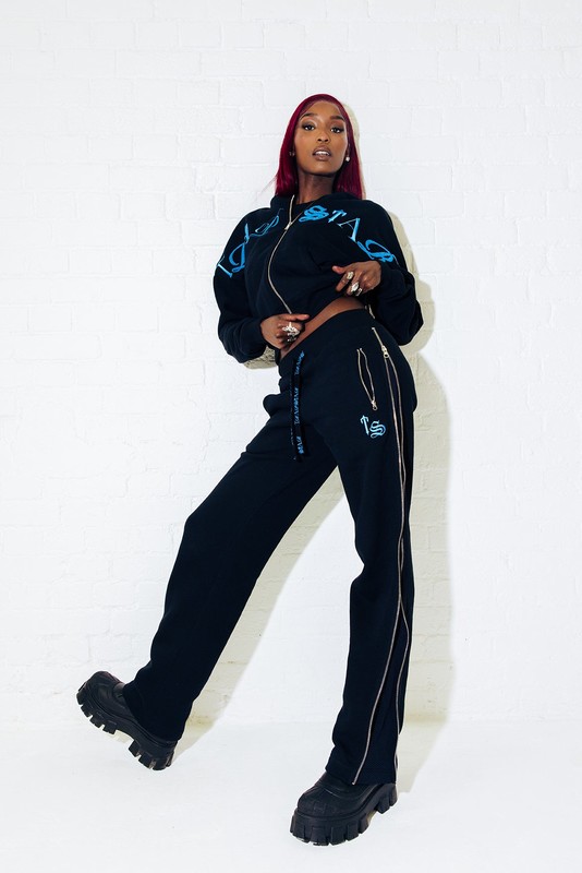 Trapstar London Script Zip Leg Černé Tyrkysové | TS-64779
