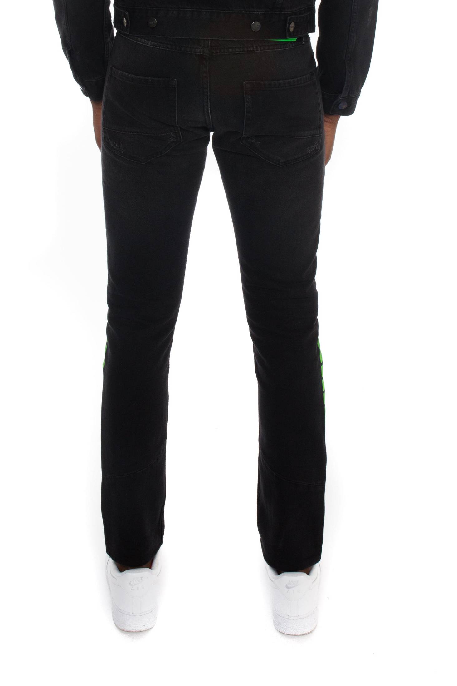 Trapstar London Stripe Denim Jeans Zelene | TS-65320