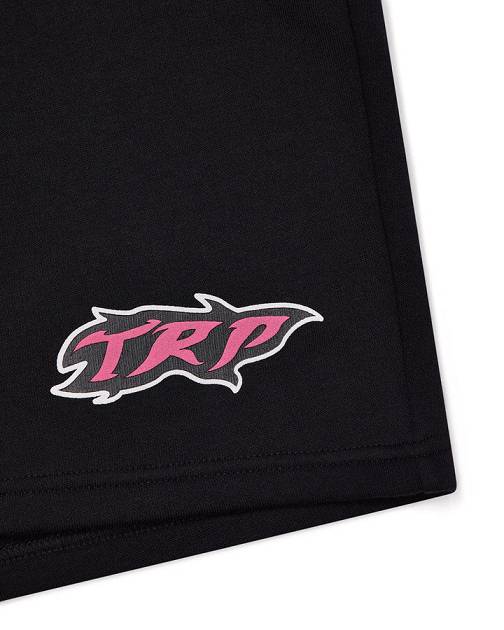 Trapstar London TRP Flame Shorts Černé Růžové | TS-65296
