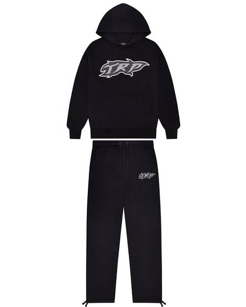 Trapstar London TRP Flame Tracksuit Černé | TS-65402