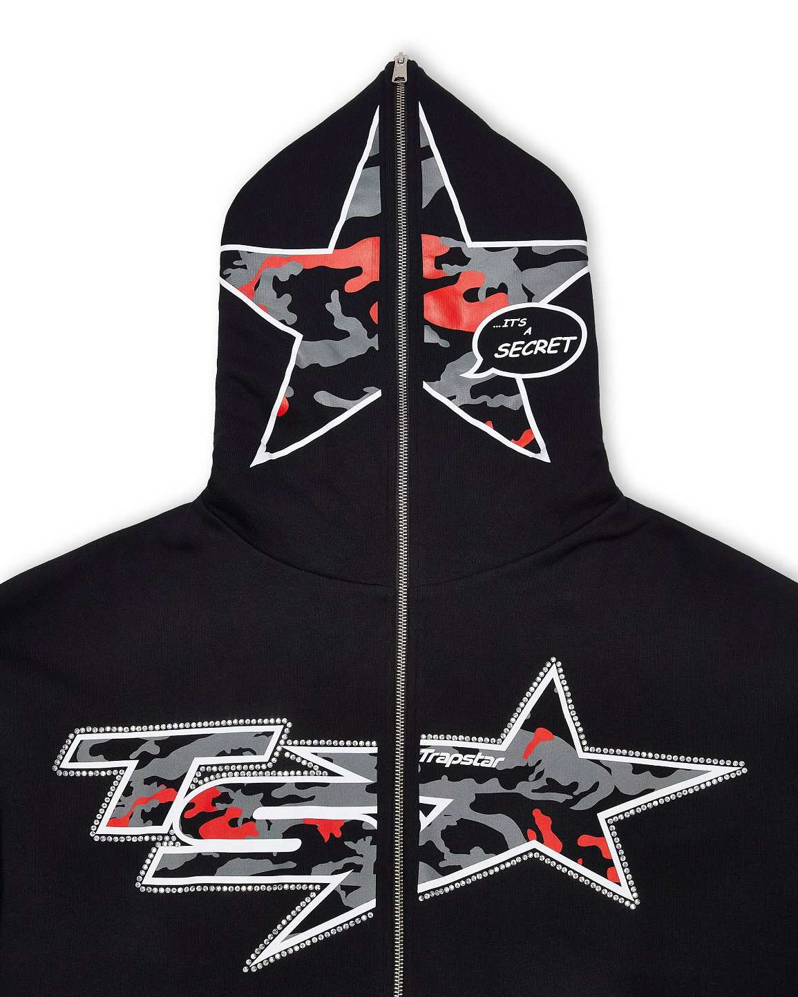 Trapstar London TS Star Camo Hoodie Černé | TS-65393