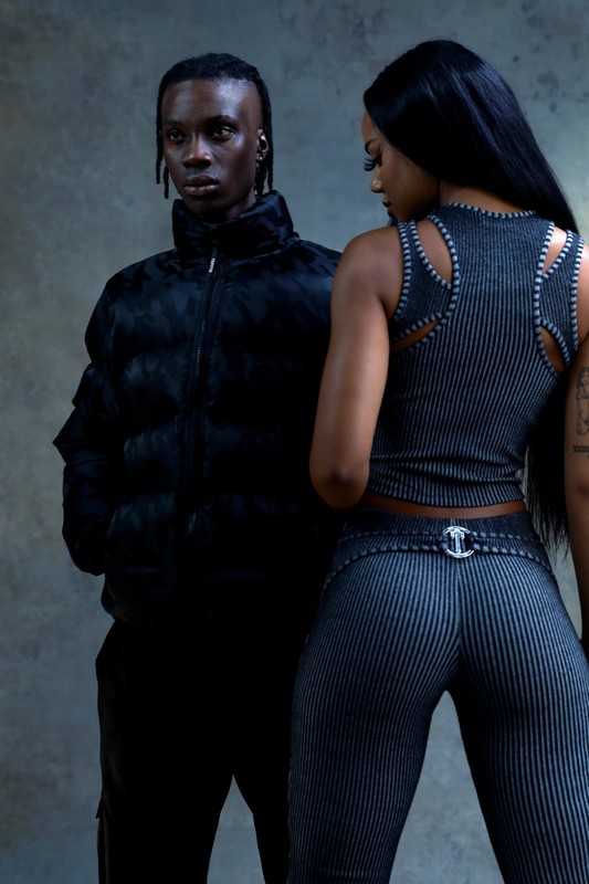 Trapstar London Two Tone Rib Fitted Černé Bílé | TS-64770