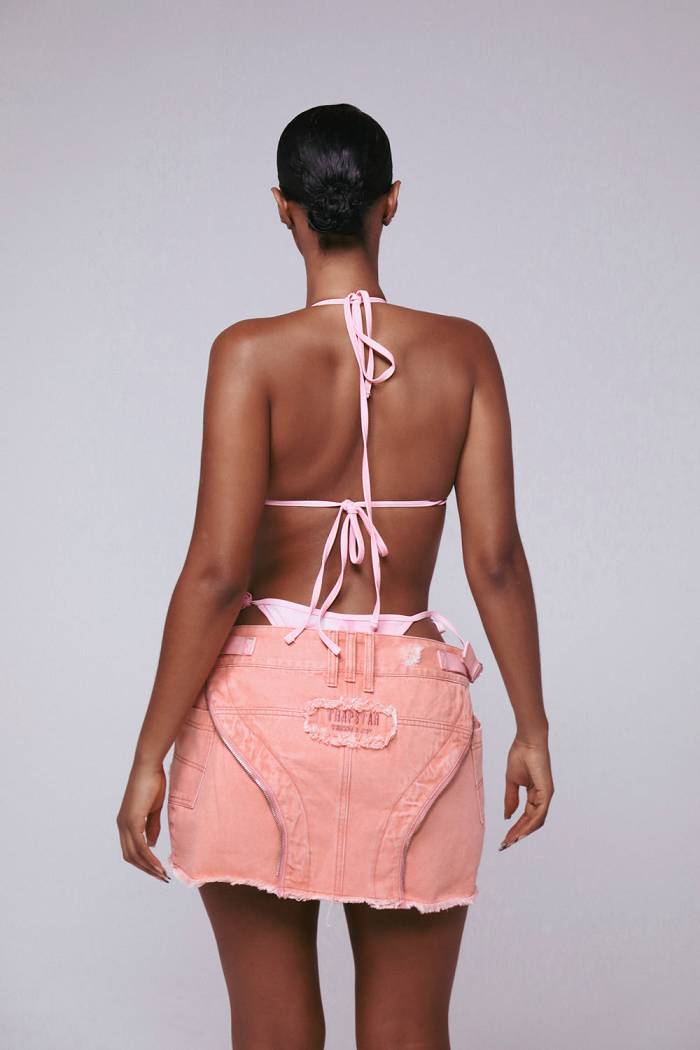 Trapstar London Womens Hyperdrive Bikini Tie Side Bottoms Růžové | TS-65093