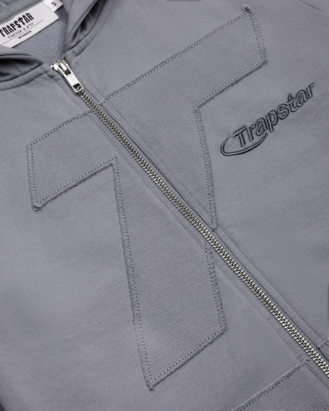Trapstar London Womens Hyperdrive Rib Panel Zip Hoodie Černé | TS-65156