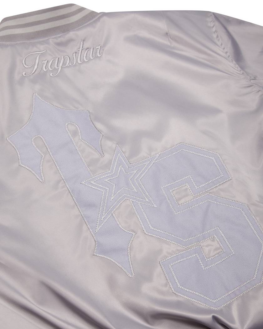 Trapstar London Women’s Wildcard Stadium Jacket Stříbrné | TS-65164