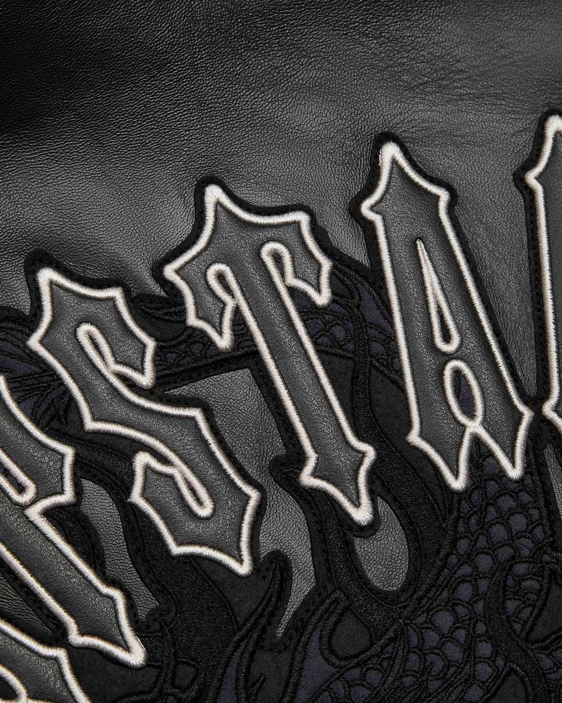 Trapstar London x Avirex Leather Jacket Černé | TS-65429