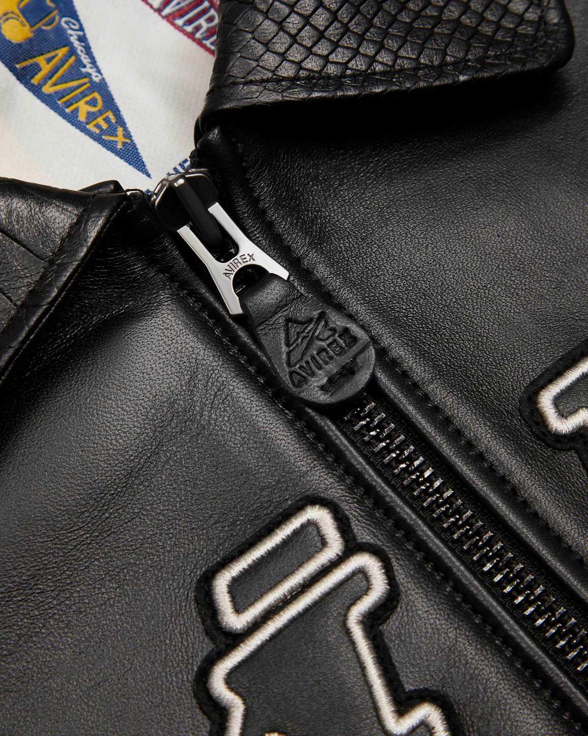 Trapstar London x Avirex Leather Jacket Černé | TS-65429