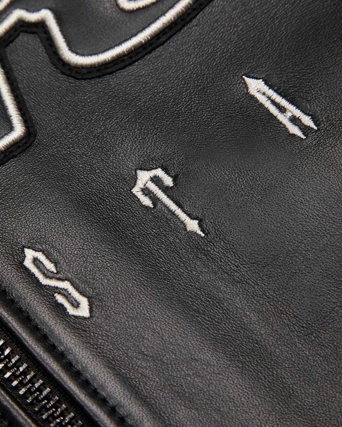 Trapstar London x Avirex Leather Jacket Černé | TS-65429