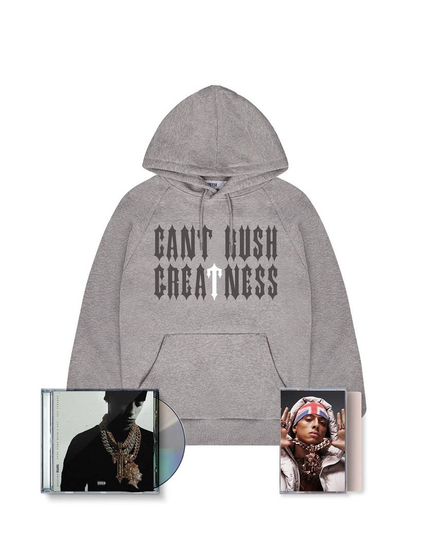Trapstar London x Central Cee Hoodie CD & Cassette Bundle Šedé | TS-65347