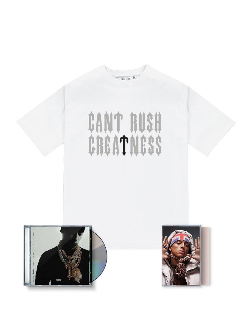 Trapstar London x Central Cee Irongate Tee CD & Cassette Bundle Bílé | TS-65218
