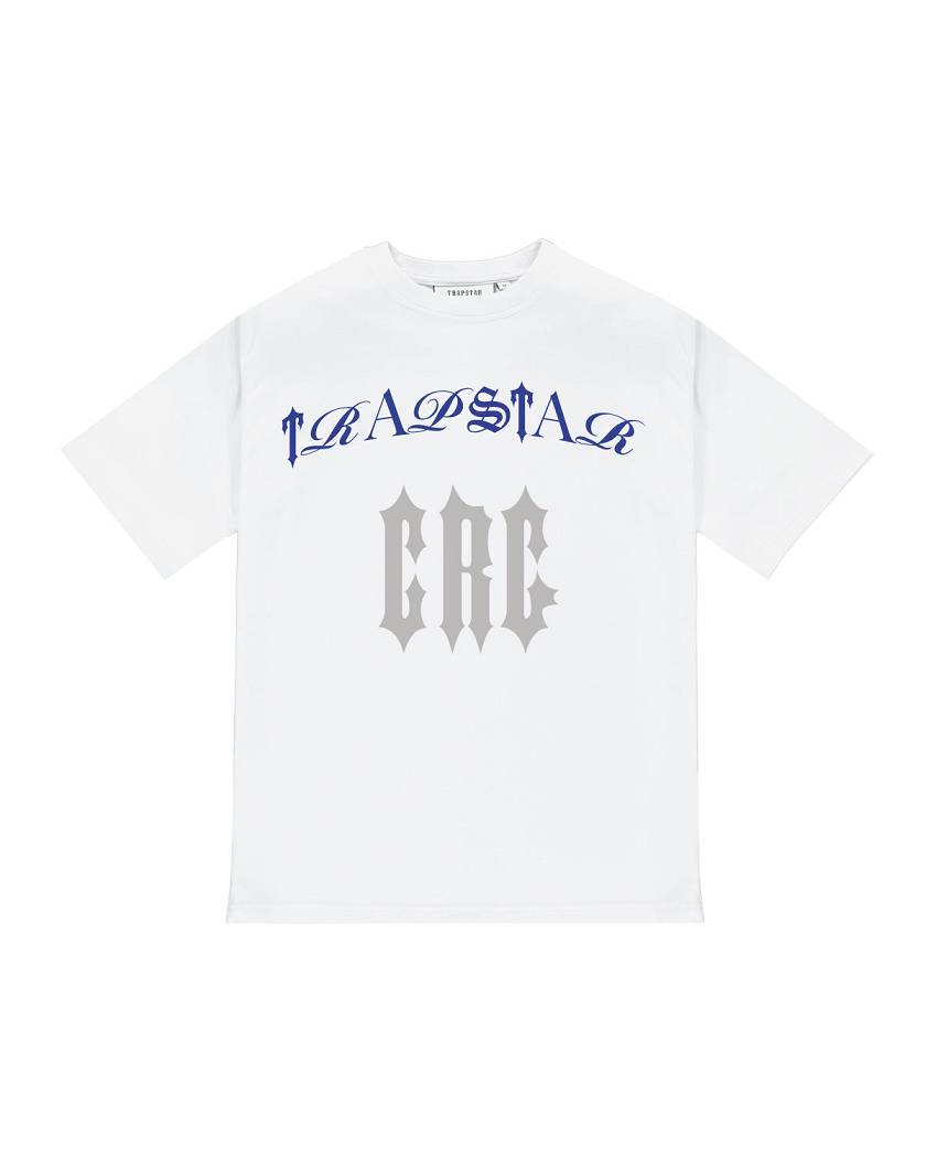 Trapstar London x Central Cee Script Tee Bílé | TS-65279