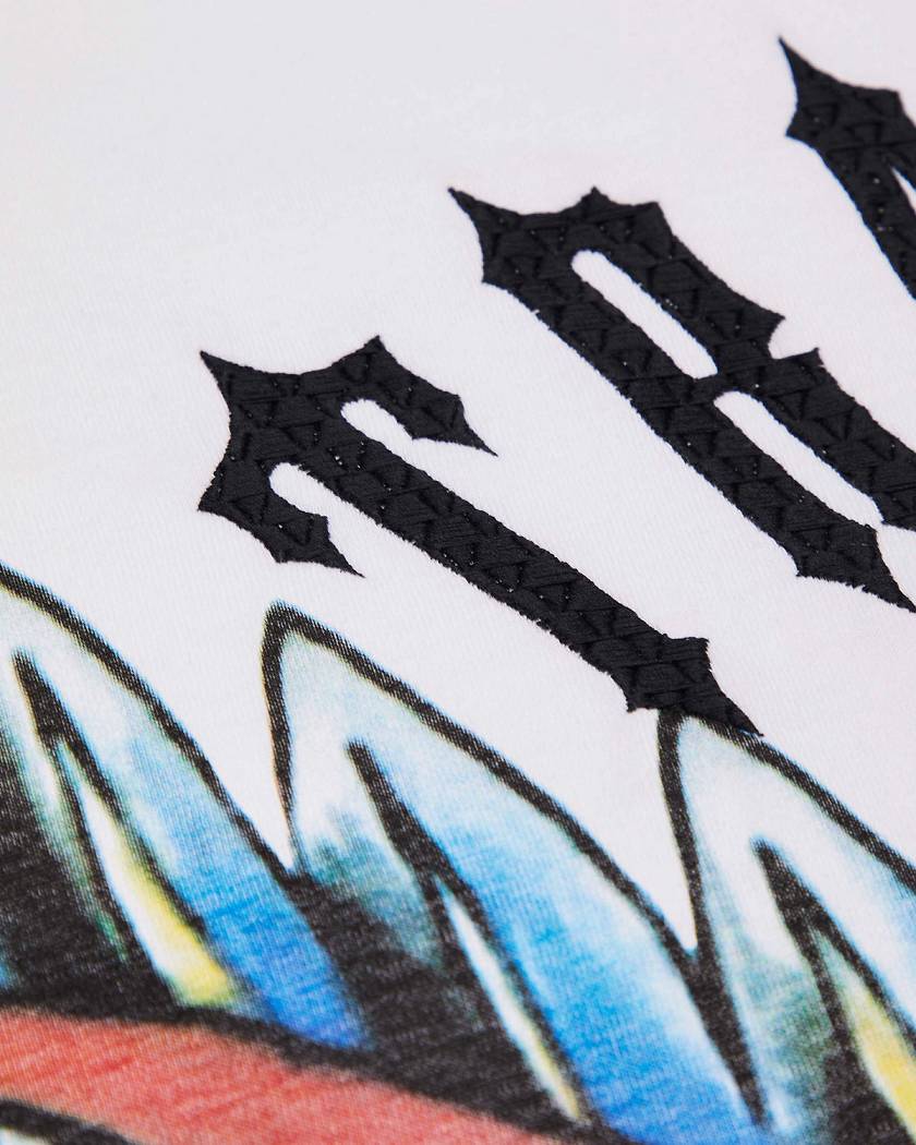 Trapstar London x Ed Hardy Arched Eagle Tee Bílé | TS-65232