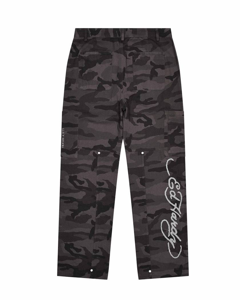 Trapstar London x Ed Hardy Cargos Černé Maskáčové | TS-65319