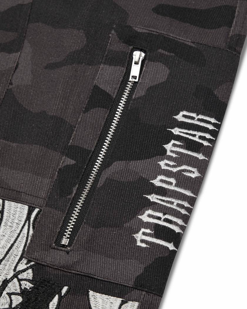 Trapstar London x Ed Hardy Cargos Černé Maskáčové | TS-65319