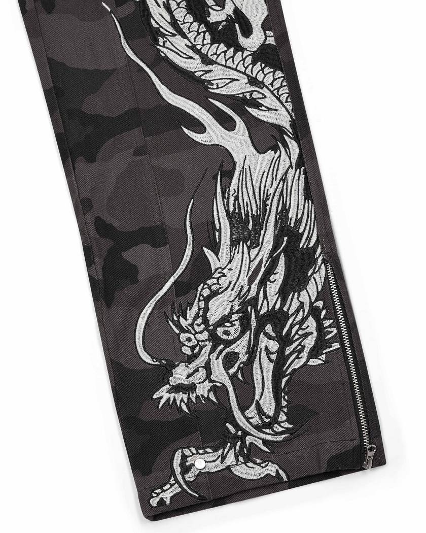 Trapstar London x Ed Hardy Cargos Černé Maskáčové | TS-65319
