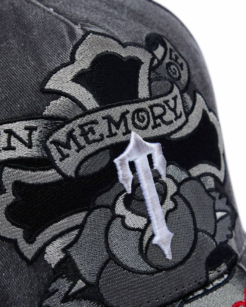 Trapstar London x Ed Hardy Cross Cap Šedé | TS-65077