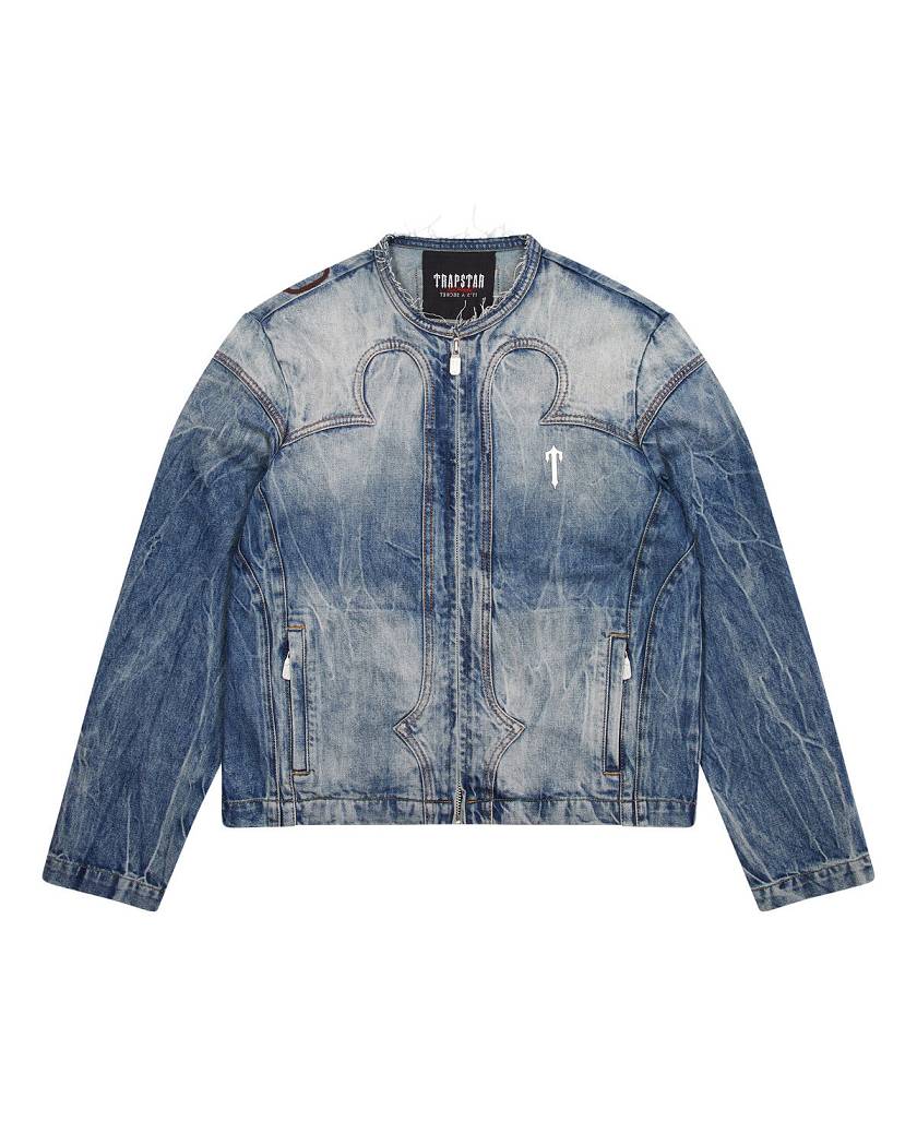 Trapstar London x Ed Hardy Denim Jacket Blankyt | TS-65458