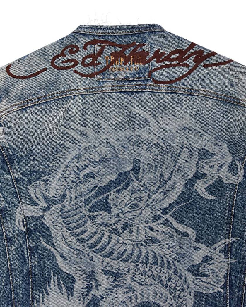 Trapstar London x Ed Hardy Denim Jacket Blankyt | TS-65458