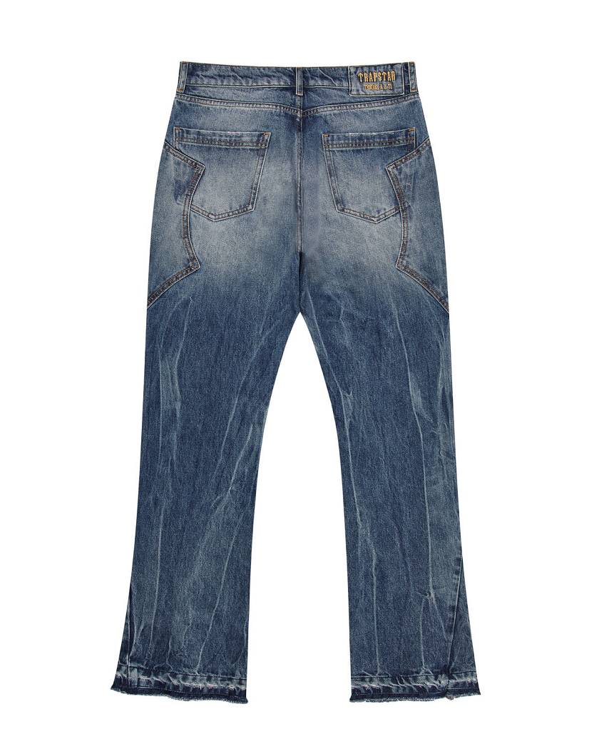 Trapstar London x Ed Hardy Denim Jeans Blankyt | TS-65318