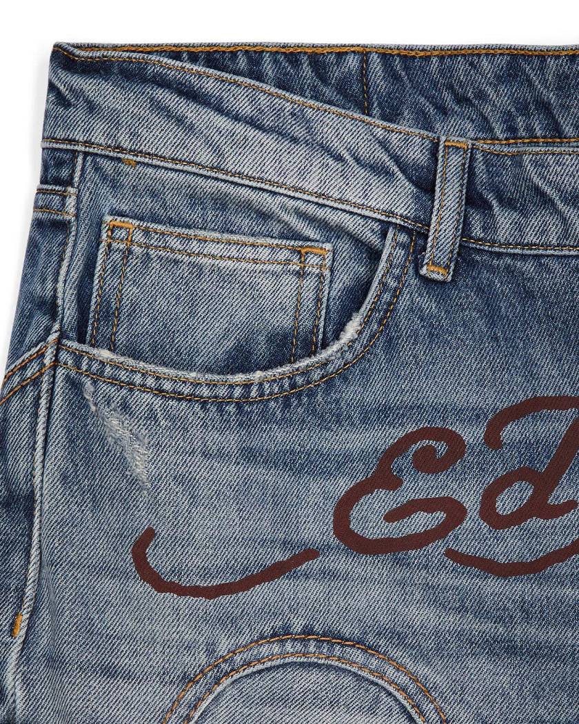 Trapstar London x Ed Hardy Denim Jeans Blankyt | TS-65318
