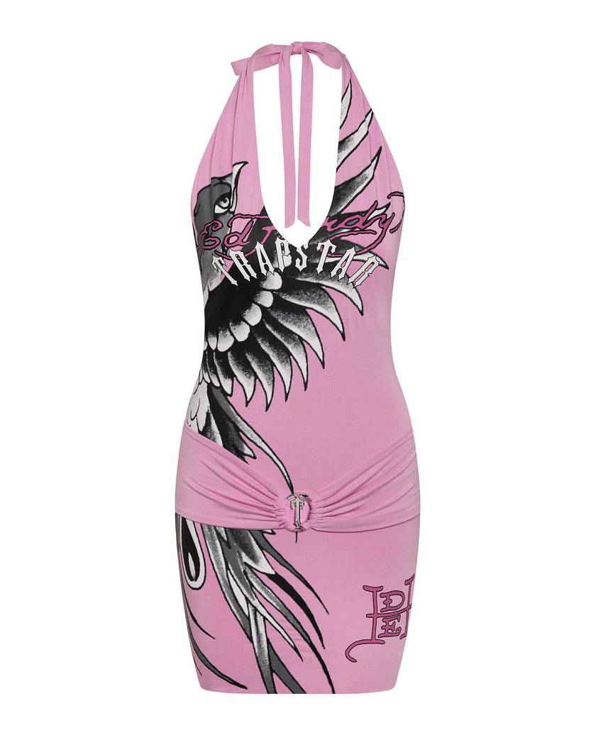 Trapstar London x Ed Hardy Dress Růžové | TS-65104