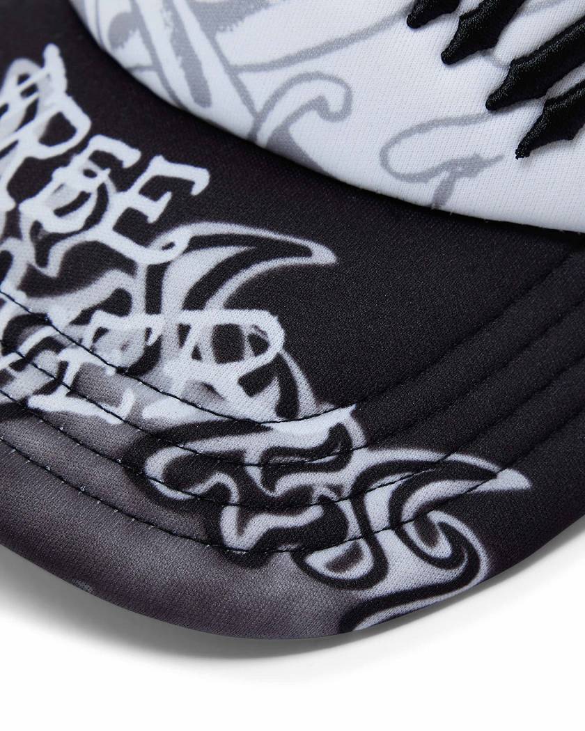 Trapstar London x Ed Hardy Irongate Arch Cap Černé | TS-65197