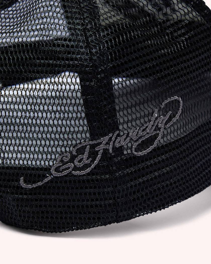 Trapstar London x Ed Hardy Irongate Arch Cap Černé | TS-65078