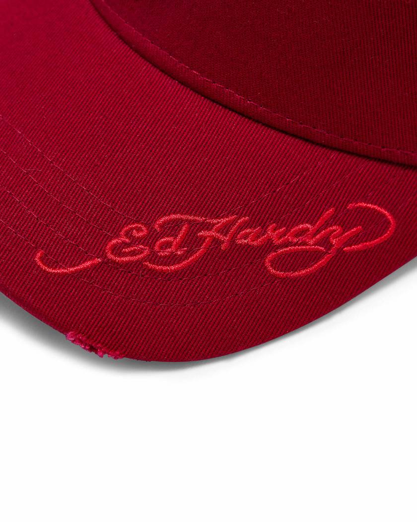 Trapstar London x Ed Hardy Irongate T Cap Červené | TS-65080