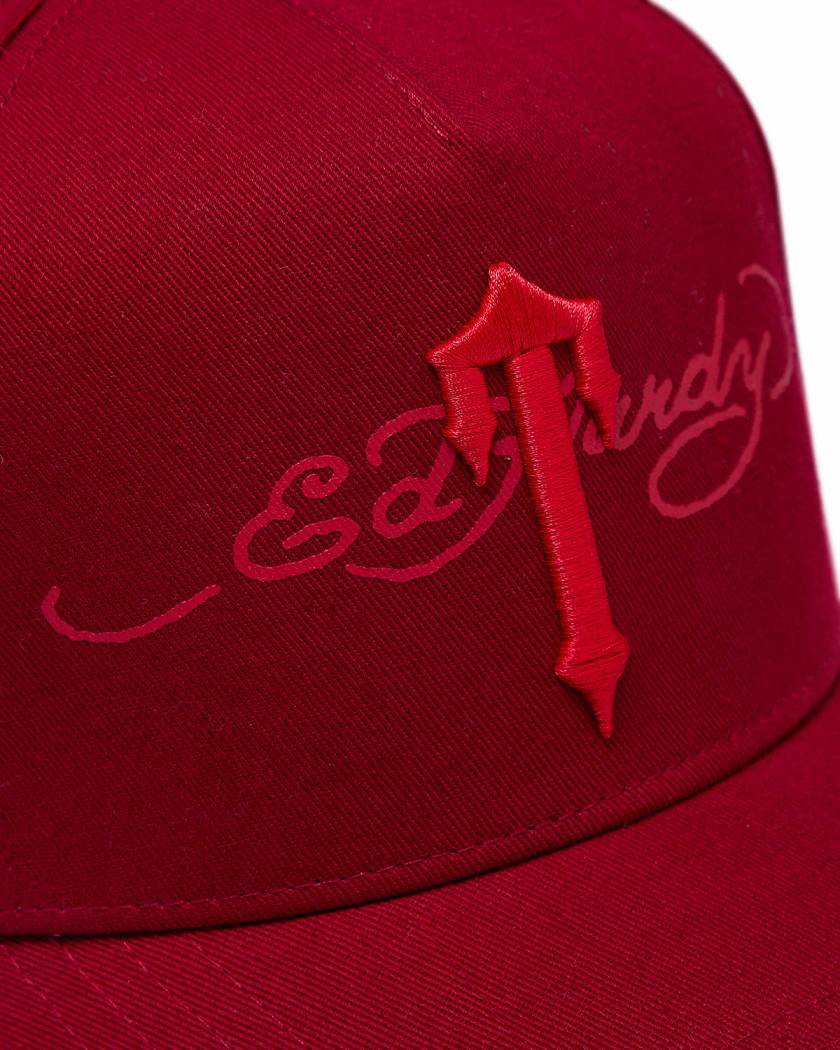 Trapstar London x Ed Hardy Irongate T Cap Červené | TS-65080