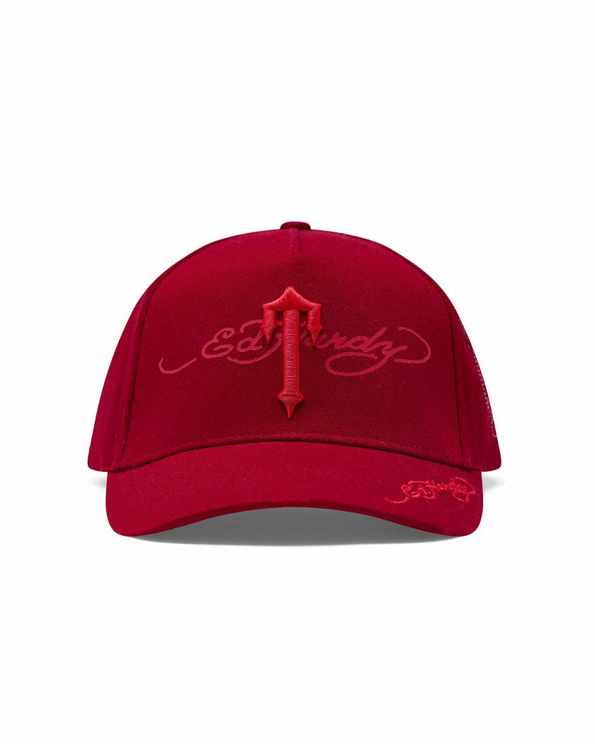 Trapstar London x Ed Hardy Irongate T Cap Červené | TS-65080