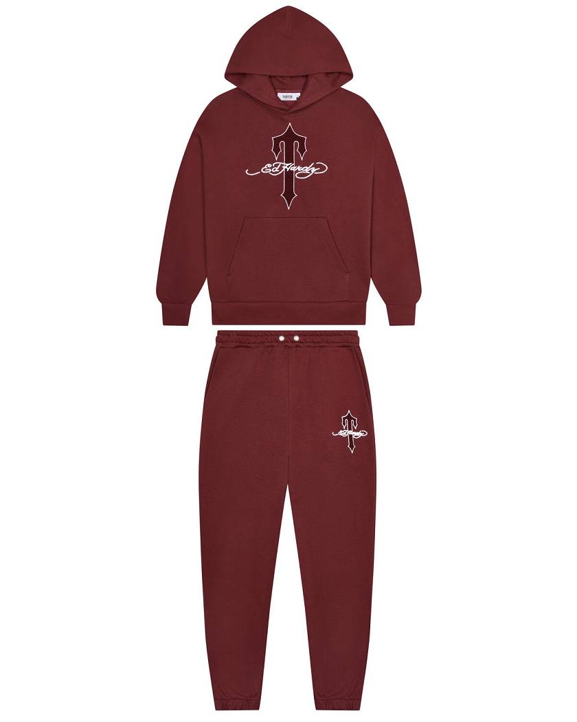Trapstar London x Ed Hardy Jogger Červené | TS-65327