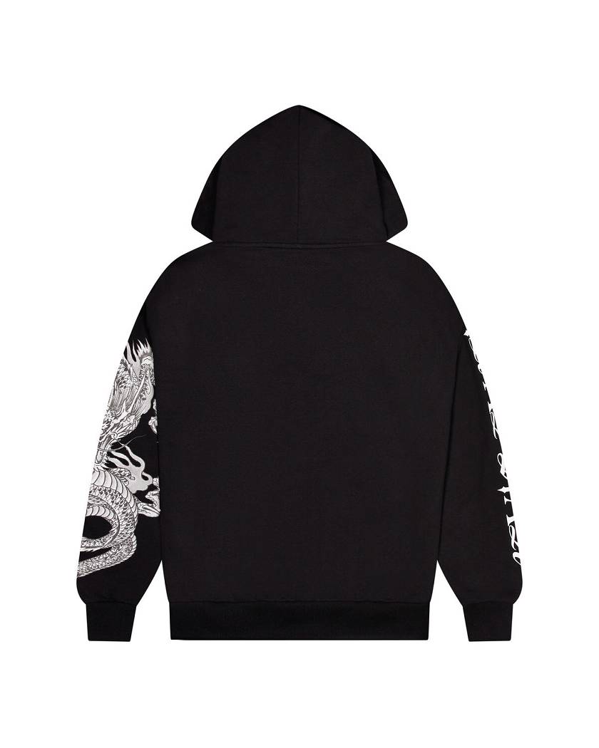 Trapstar London x Ed Hardy Script Hoodie Černé | TS-65404