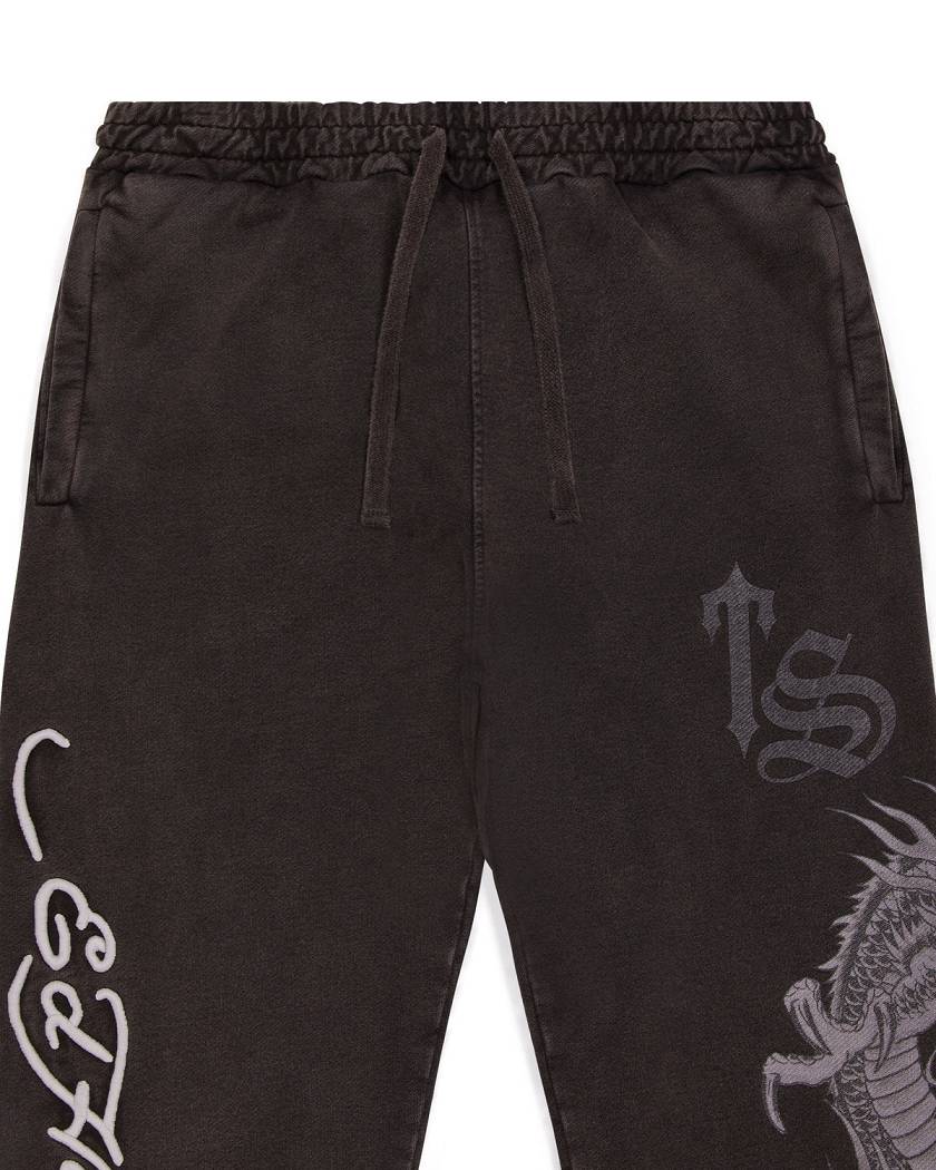 Trapstar London x Ed Hardy Script Jogger Šedé | TS-65328