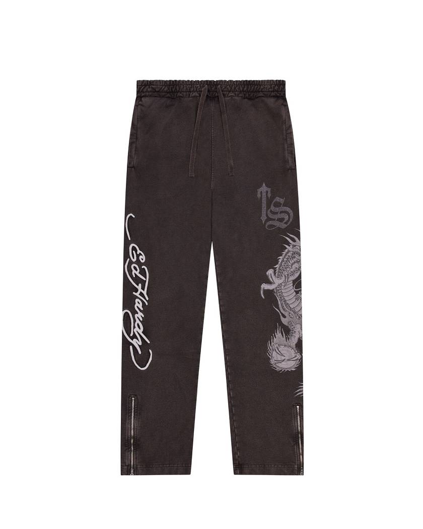 Trapstar London x Ed Hardy Script Jogger Šedé | TS-65328