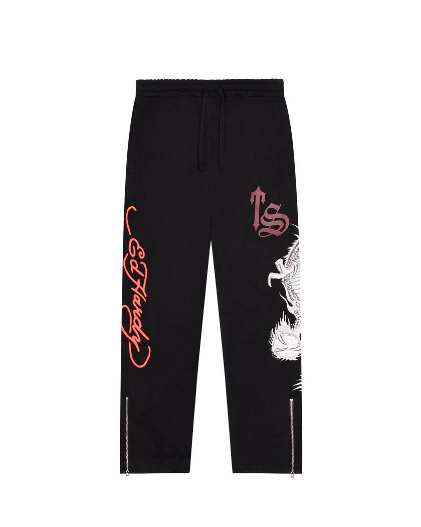 Trapstar London x Ed Hardy Script Jogger Černé | TS-65405