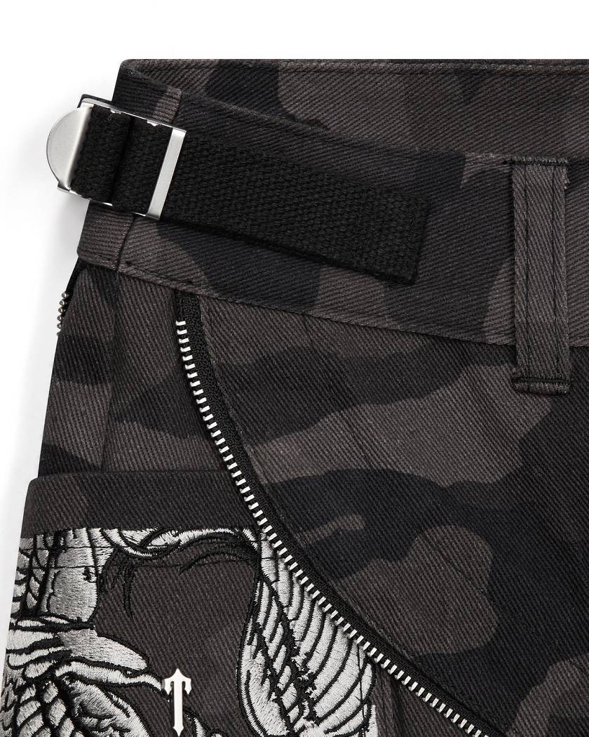 Trapstar London x Ed Hardy Skirt Černé Maskáčové | TS-65100