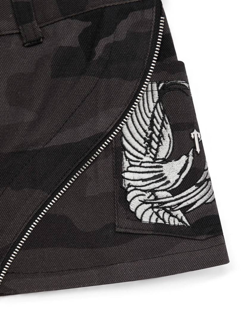 Trapstar London x Ed Hardy Skirt Černé Maskáčové | TS-65100